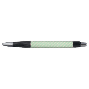 Stylo Vert et beige cinq rayures motif
