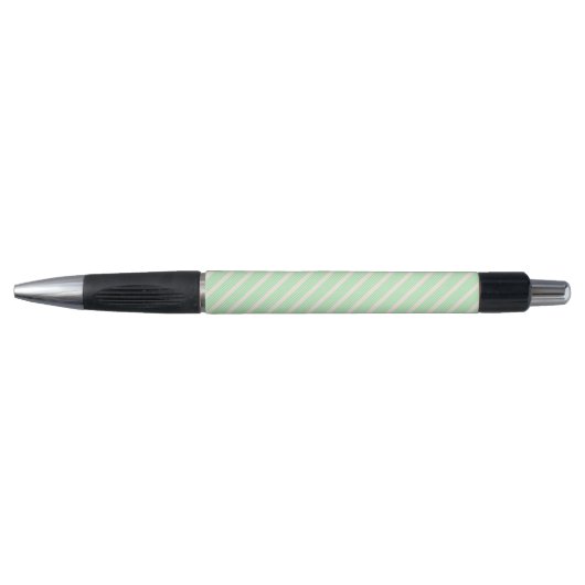 Stylo Vert et beige cinq rayures motif (Devant)