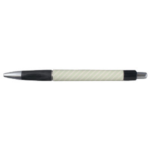Stylo Vert pâle et beige cinq rayures motif