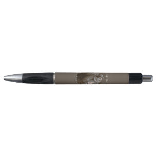 Stylo Vierge vintage et enfant avec cadre argenté