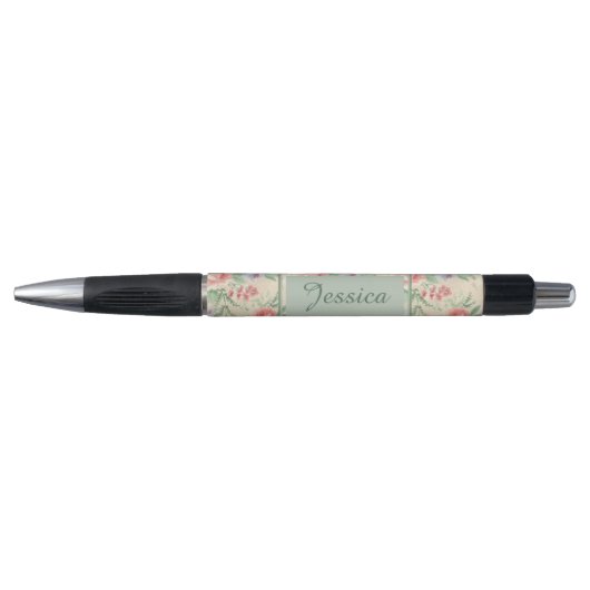 Stylo Vintage rose rose Motif personnalisé (Devant)