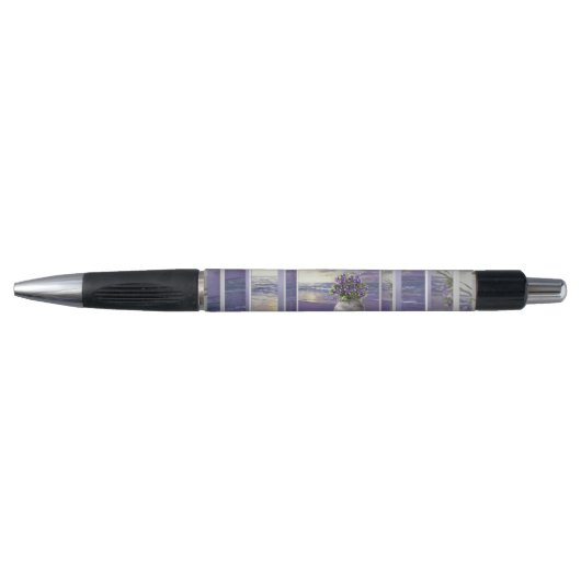 Stylo violettes dans un bocal de lune (Devant)