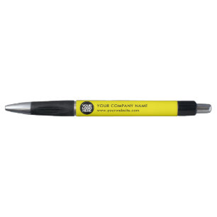 Stylo Votre logo d'entreprise Jaune Promotionnel