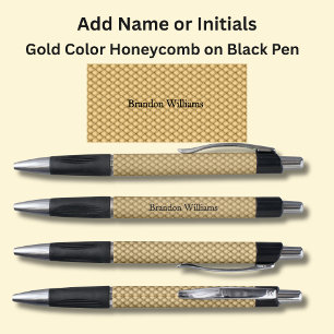 Stylo Votre nom ou vos initiales sur le peigne d'or