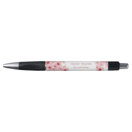 Stylo Watercolor Cherry Blossoms Pink Floral (Devant)