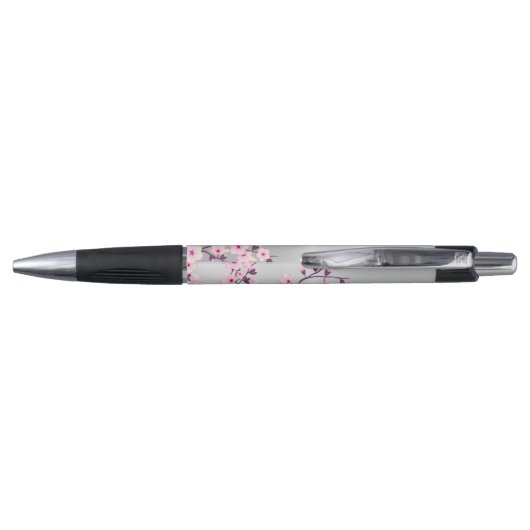 Stylo Wedding planner d'argent rose Fleurs de cerisier (Dos)