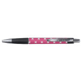 Stylo White cross stitches on fuchsia (Dos)