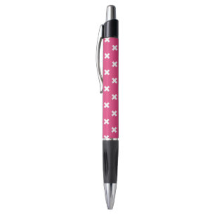 Stylo White cross stitches on fuchsia