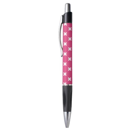 Stylo White cross stitches on fuchsia (Haut (Vertical))