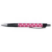 Stylo White cross stitches on fuchsia (Bas)