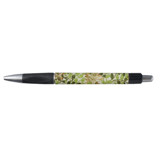 Stylo William Morris Chèvrefeuille Fleurs Vertes (Devant)