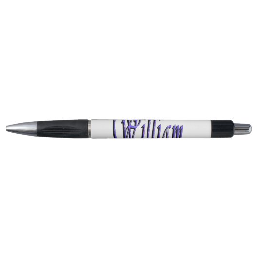 Stylo William Nom Dans Blue Sparkle, (Devant)