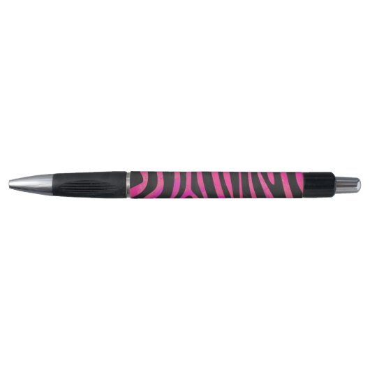 Stylo Zebra noir et rose chaud (Devant)