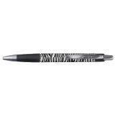 Stylo Zebra Print, Zebra Stripes, Noir Et Blanc (Dos)