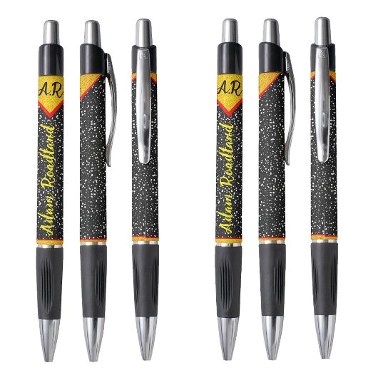 Stylos à nom personnalisé avec monogramme initial 