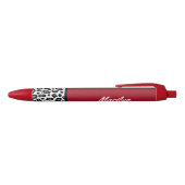 Stylos Cadeau à Impression Léopard Rouge Rétro (Haut)
