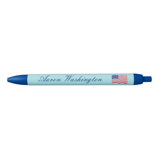 Stylos Cadeau avec Drapeau Américain Bleu Clair (Devant)