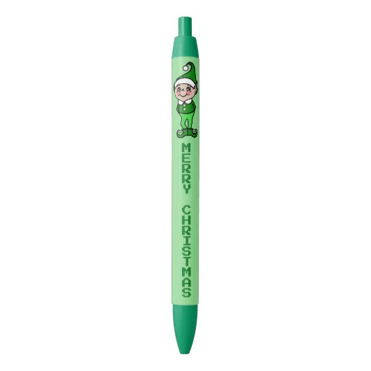 Stylos Cadeau de Noël Vert Elf Écrivant (devant Vertical)