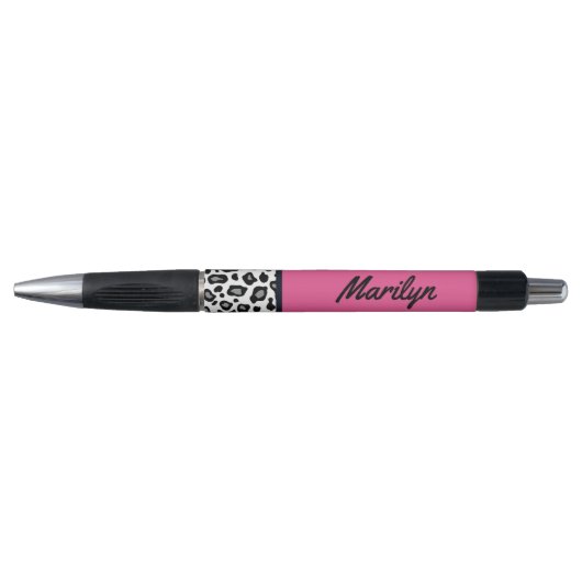 Stylos Cadeau Rose Rétro Léopard pour Écrire (Devant)