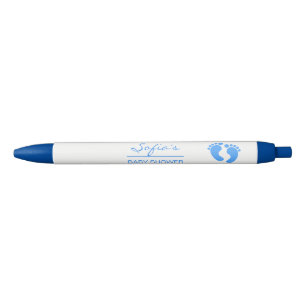 Stylos de baby shower personnalisés par bleu -