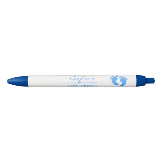 Stylos de baby shower personnalisés par bleu - (Devant)