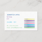 Stylos d'enseignement Doodé Tuteur Carte de visite (Dos)