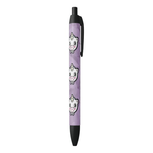 Stylos heureux pourpres de licorne d'Emoji (Bas (Vertical))