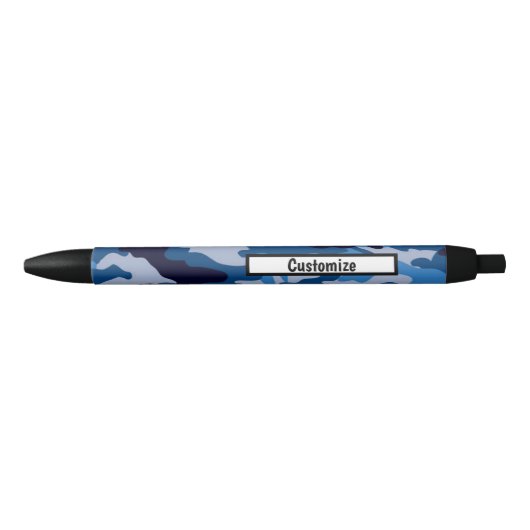 Stylos personnalisés - Camouflage bleu (Devant)