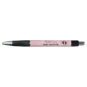 Stylos personnalisés de baby shower - fille rose