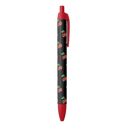 Stylos rétro à écriture Cerise Noire (Bas (Vertical))
