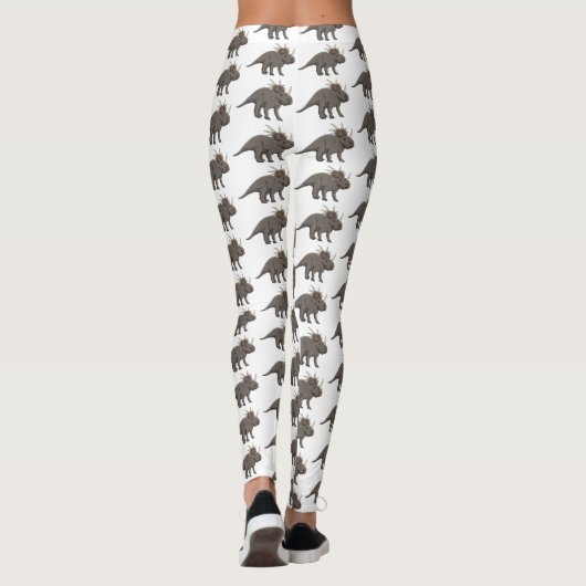 Styracosaurus cartoon illustratie leggings (Achterkant)