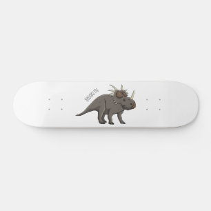 Styracosaurus cartoon illustratie skateboard