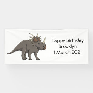 Styracosaurus cartoon illustratie spandoek