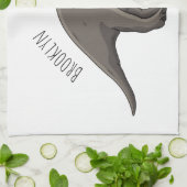 Styracosaurus cartoon illustratie theedoek (Gevouwen)