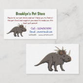 Styracosaurus cartoon illustratie visitekaartje (Voorkant / Achterkant)