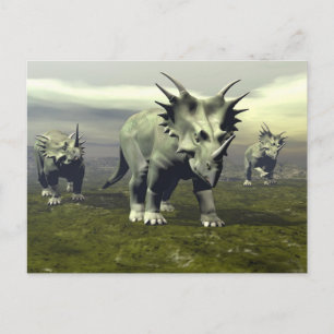 Styracosaurus dinosaurus - 3D rendering Briefkaart