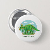 Styracosaurus Ronde Button 5,7 Cm (Voorkant /achterkant)