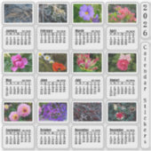 SU 2026 Calendrier Flower Custom-Cut Vinyl Sticker (Devant)