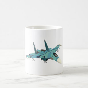Su-27 Russisch Jet Fighter Koffiemok