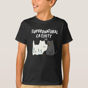 Su-purr-natuurlijke activiteit Funny Cat Pun Dark  T-shirt
