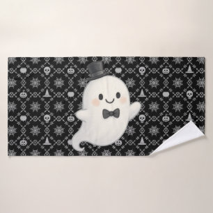 Suave cartoon spook Halloween Badhanddoek