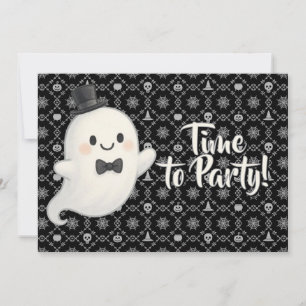 Suave cartoon spook Halloween Kaart