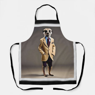 Suave Looking Meerkat betekent Business, Schort