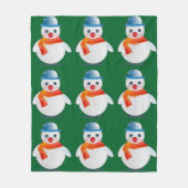 Suave Snowman Fleece Deken (Voorkant)