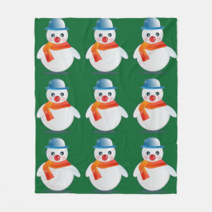 Suave Snowman Fleece Deken