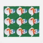 Suave Snowman Fleece Deken (Voorkant (Horizontaal))