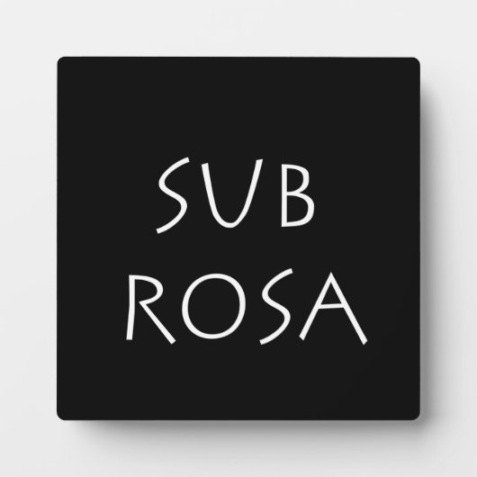 Sub Rosa Fotoplaat (Voorkant)