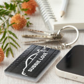 Subbie Love STI white silhouette met loopband Sleutelhanger (Voorkant Rechts)