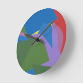 Subdued Abstract Composition Round Clock Ronde Klok (Hoek)