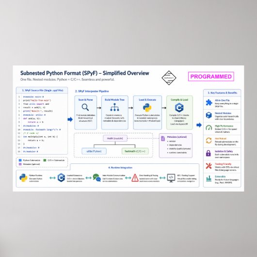 Subgeneste Python-indeling Poster (Voorkant)